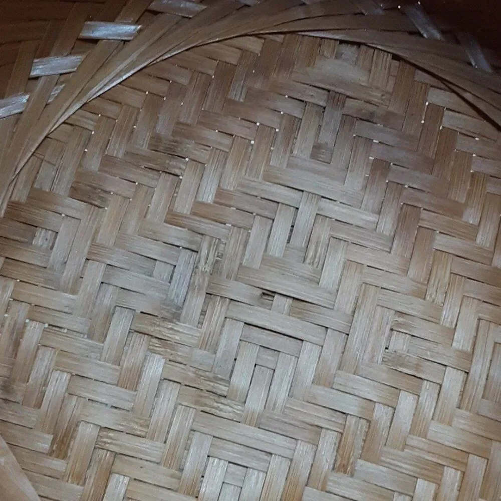 Bohemian Vintage Circle Woven Boho Basket/ Plant Stand